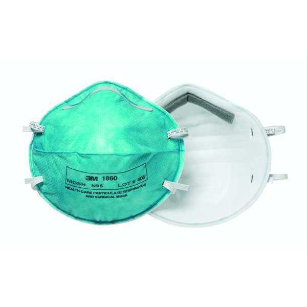 N95 Disposable Healthcare Respirator, Universal, Green, PK20