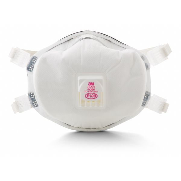 P100 Disposable White Particulate Respirator w/ Valve