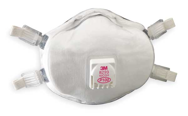 P100 Disposable White Particulate Respirator w/ Valve