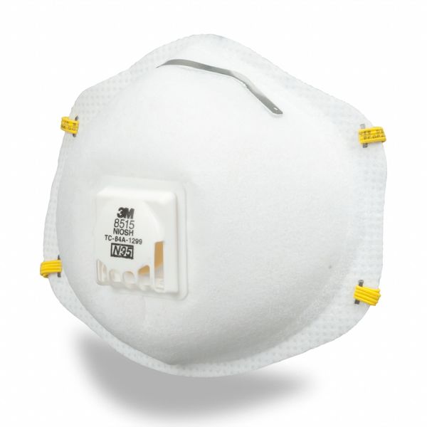 N95 Disposable Respirator, Cool Flow Valve, Molded, Dual Headstrap, Welding Respirator, Pack of 10