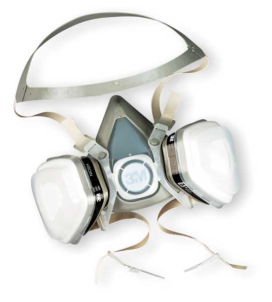 Half Facepiece Disposable Respirator Assembly, 5000 Series, OV/P95, Permanently Attached, Medium