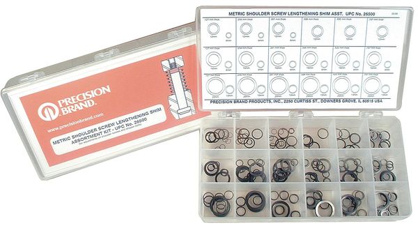 Lengthening Shim Assortment, 33 Sizes, Pk330