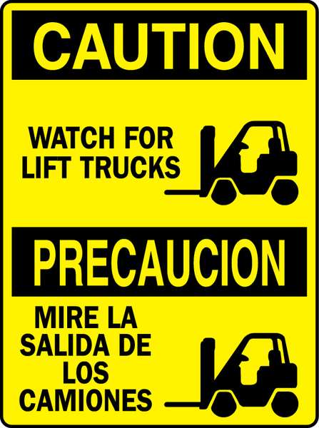 Caution/Precaucion Sign, 7