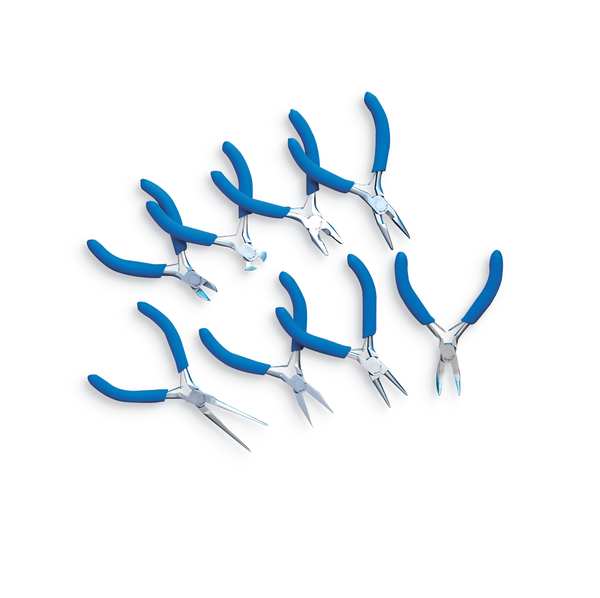 8 Piece Precision Plier Set Dipped Handle