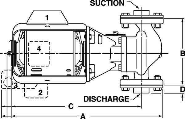 Hydronic Circulating Pump, 1/6 hp, 115V, 1 Phase, Flange Connection