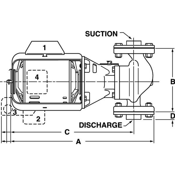 Hydronic Circulating Pump, 1/6 hp, 115V, 1 Phase, Flange Connection