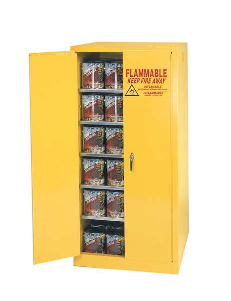 Paints and Inks Cabinet, 96 Gal., Yellow