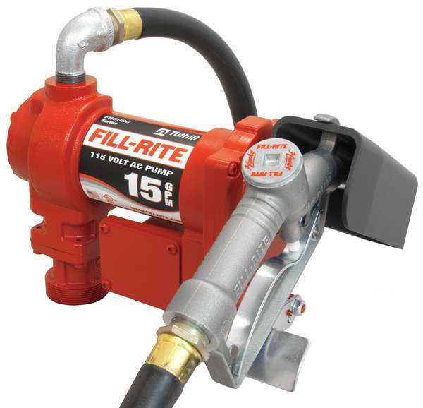 Fuel Transfer Pump, 115VAC, 15 GPM, 1/6 HP, Cast Iron, 1