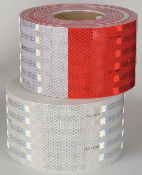 Conspicuity, Continuous, 4 In, Wht/Rd, Truck