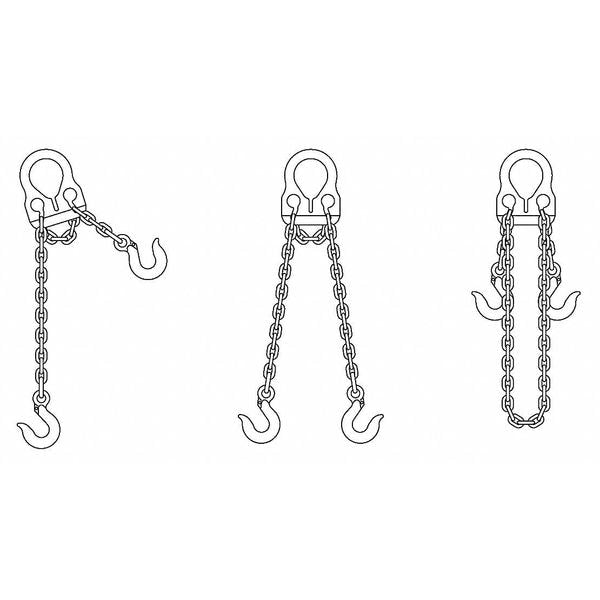 Chain Sling, G100, Alloy Stl, 14 ft L