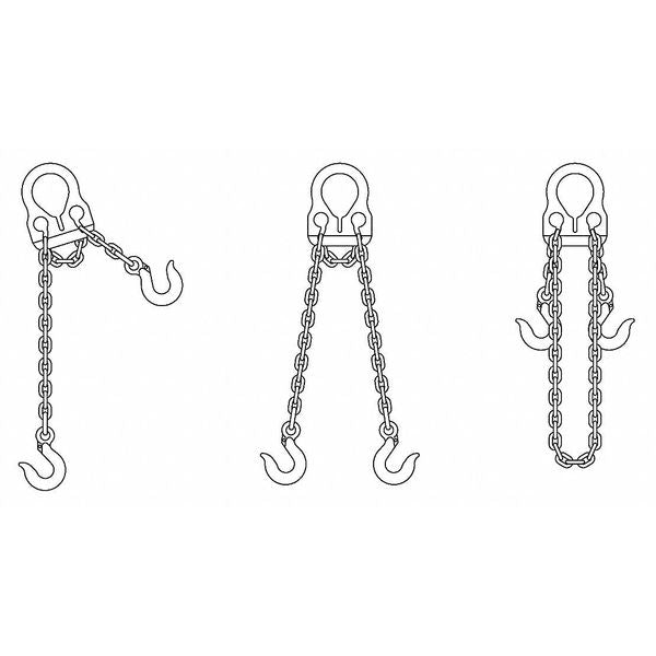 Chain Sling, G100, Alloy Stl, 6 ft L