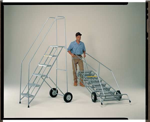 113 in H Steel Wheelbarrow Ladder, 8 Steps