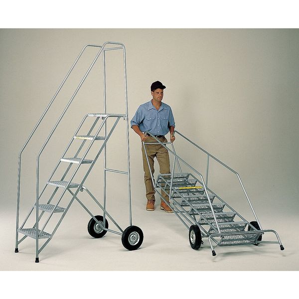 133 in H Steel Wheelbarrow Ladder, 10 Steps