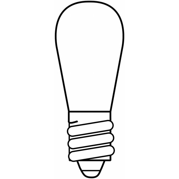GE LIGHTING 6.0W, S6 Incandescent Light Bulb