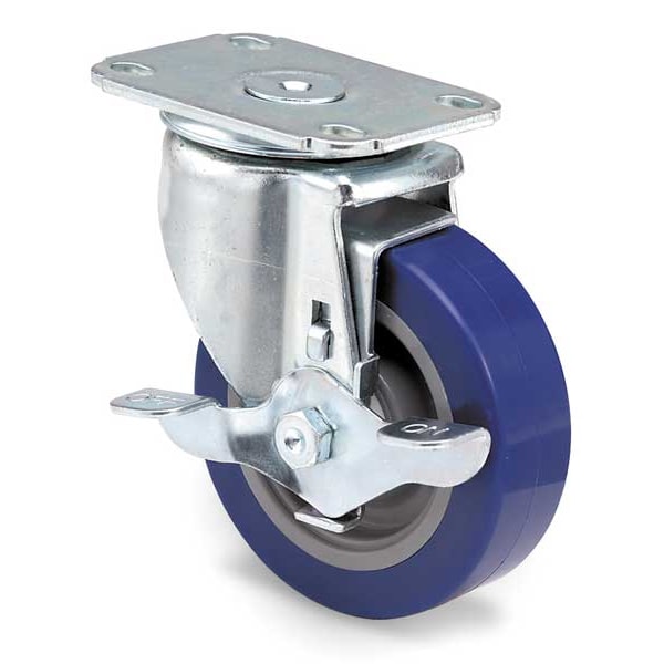 Swivel NSF-Listed Plate Caster, Poly, 3-1/2 in., 250 lb.