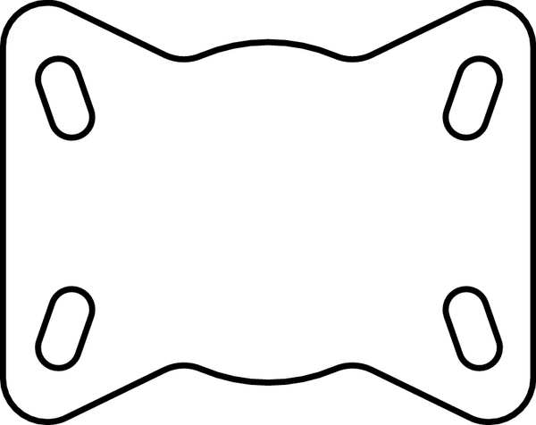 Kingpinless Plate Caster, Swivel, Poly, 6 in, 1600 lb, A