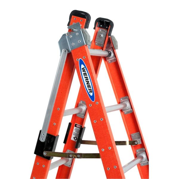 Fiberglass, Multipurpose Ladder, 375 lb Load Capacity