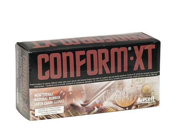 Lightweight Latex Exam Gloves, Natural Rubber Latex, Powder Free, Natural, 100 PK