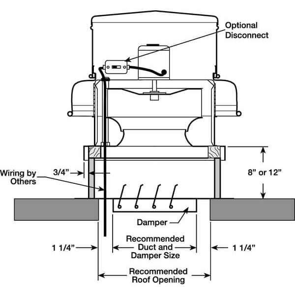 Supply Vent, 18 In, Voltage: 115