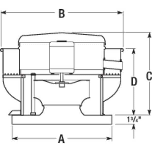 Upblast Ventilator, 30-1/2 In, 115/230V