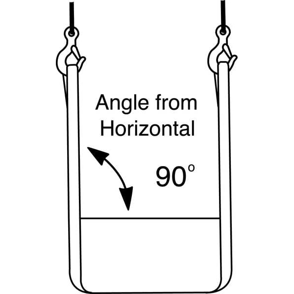 Sling, Wire Rope, L10Ft, VLL19600Lb, Dia1In