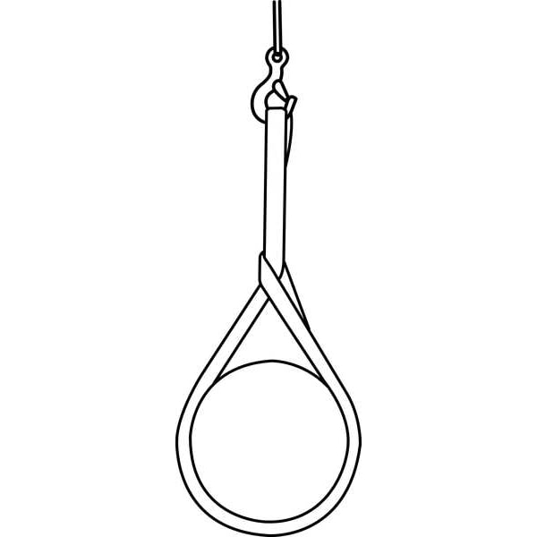 Sling, Wire Rope, L10Ft, VLL2800Lb, Dia3/8In