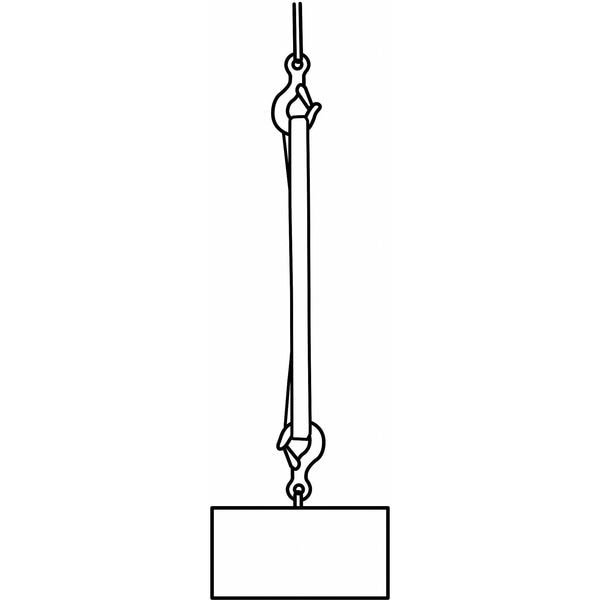 Sling, Wire Rope, L8Ft, VLL5800Lb, Dia3/8In