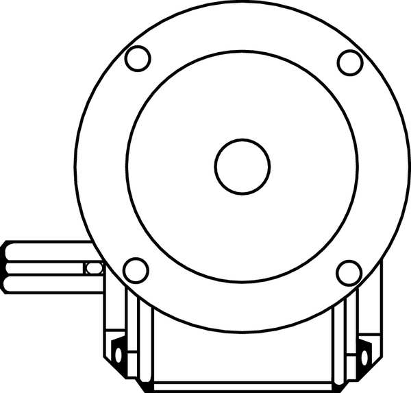 Speed Reducer, C-Face, 56C, 60:1