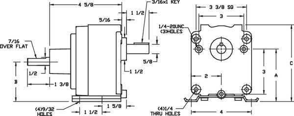 Speed Reducer, Indirect Drive, 92:1