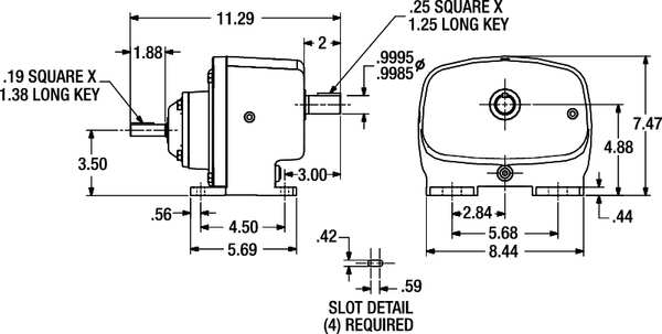 Speed Reducer, Indirect Drive, 17.5:1