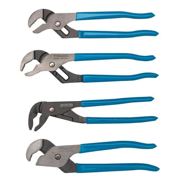 9 1/2 in Straight Jaw Tongue and Groove Plier, Serrated