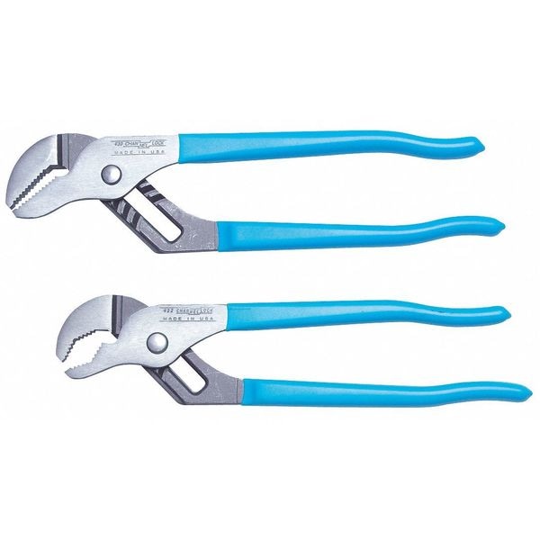 9 1/2 in Straight Jaw Tongue and Groove Plier, Serrated