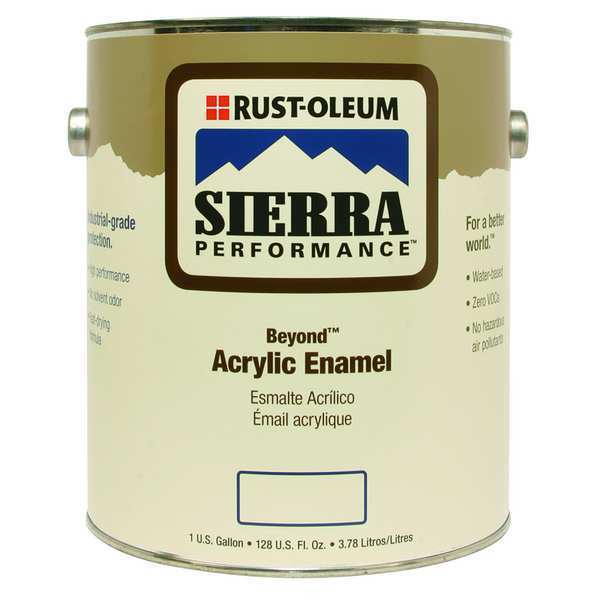 Interior/Exterior Paint, Glossy, Water Base, White, 1 gal