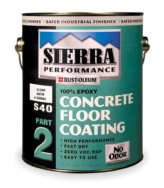 1 gal Container, Partial Fill 42 fl oz Floor Coating, Satin Finish, Satin Clear, Water Base