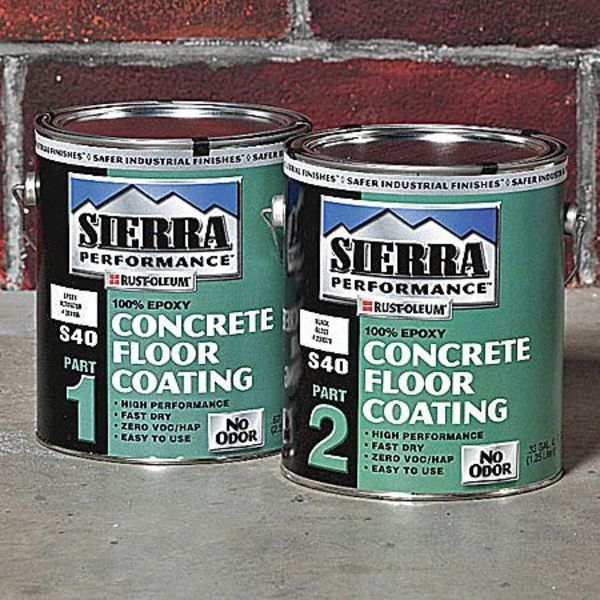 1 gal Container, Partial Fill 42 fl oz Floor Coating, High Gloss Finish, Classic Gray, Water Base