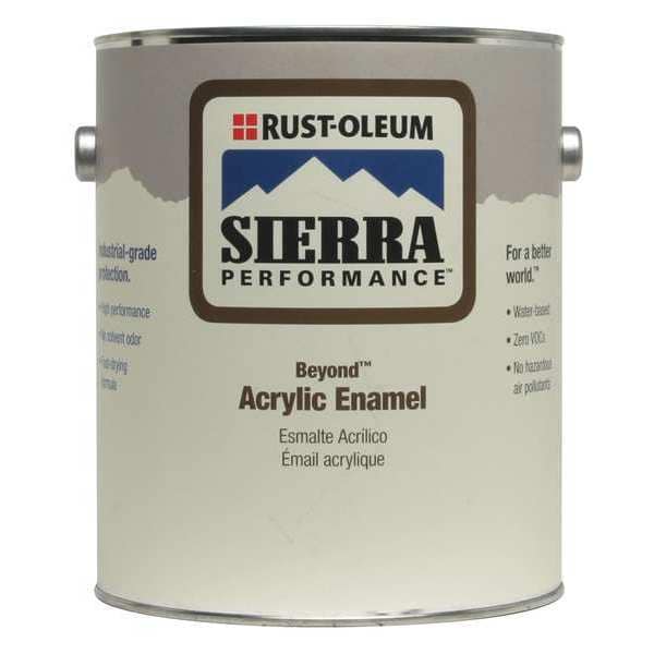 Interior/Exterior Paint, Glossy, Water Base, SAFETY YELLOW, 1 gal