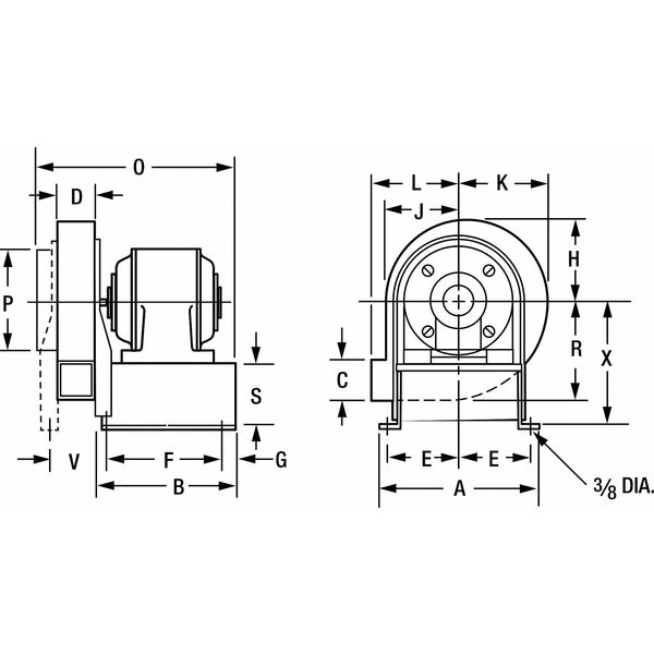 Blower, 10-9/16 In