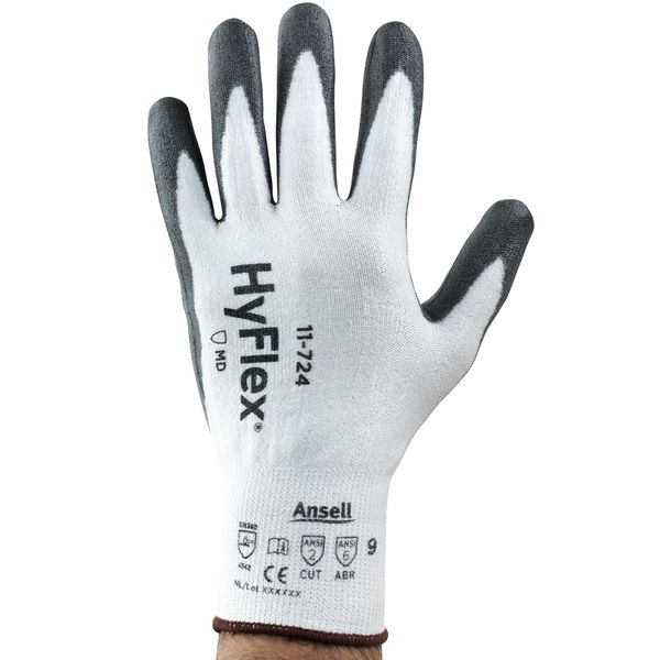 Cut Resistant Coated Gloves, A2 Cut Level, Polyurethane, 2XL, 1 PR