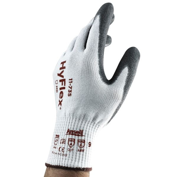 Cut Resistant Coated Gloves, A4 Cut Level, Polyurethane, M, 1 PR