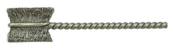 Single Spiral Tube Wire Brush, Steel, 1/2