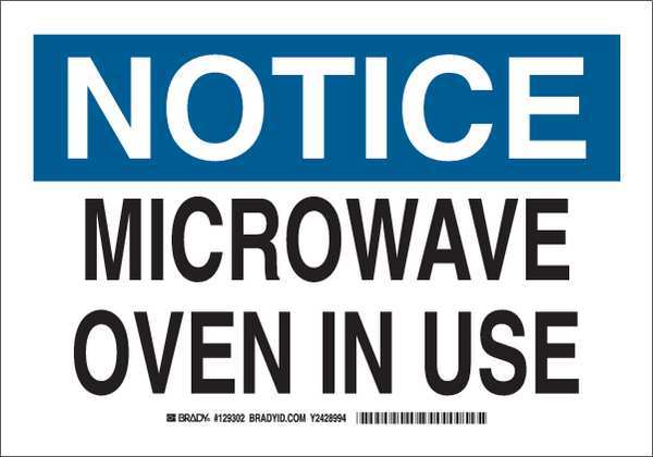 Notice Sign, 10 in Height, 14 in Width, Aluminum, Rectangle, English