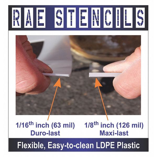 Pavement Stencil, Eye Protection Required