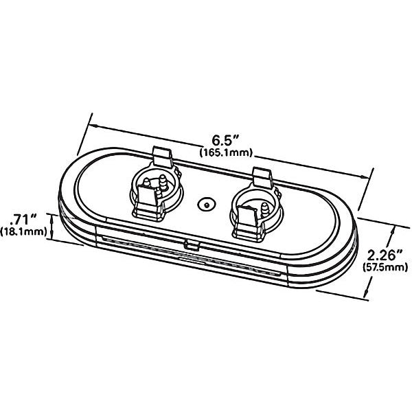 Back-Up Light, LED, Red/Clear
