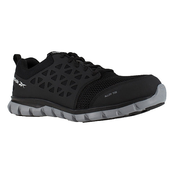Work Shoes, 8-1/2, W, Blk, Composite, Women's, P