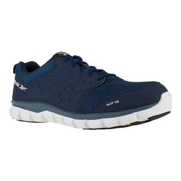 Work Shoes, 8-1/2, M, Navy, Alloy, Mens, PR