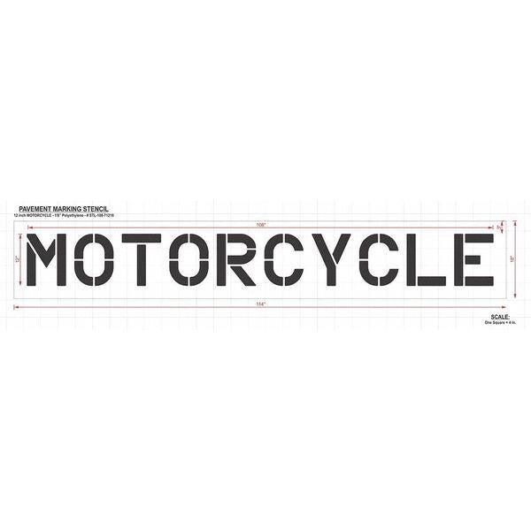 Pavement Stencil, Motorcycle, STL-108-71216