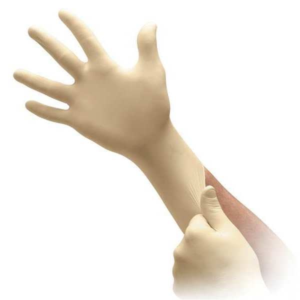 Cleanroom Gloves, Latex, L, PK1000