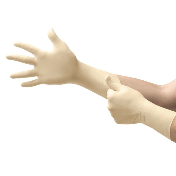 Cleanroom Gloves, Latex, M, PK1000