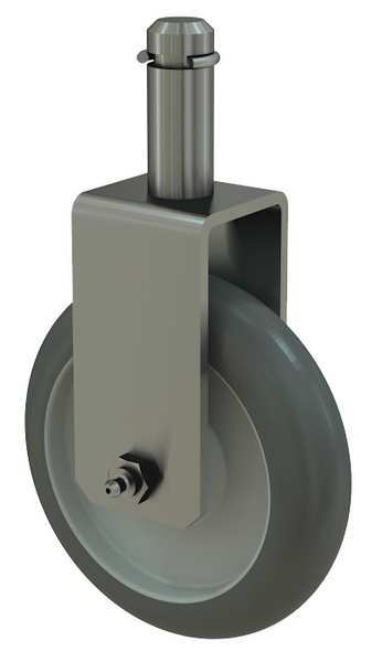 Rigid Stem Caster, H5 In, 14 In Channel, PR