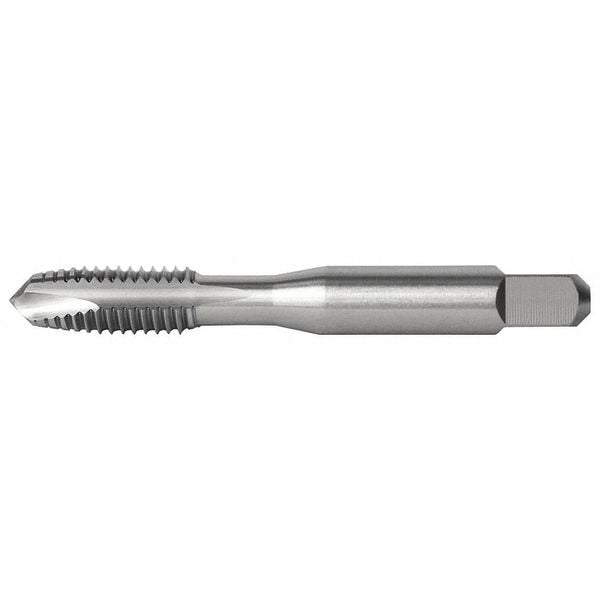 Spiral Point Tap, #10-24, Plug, UNC, 2 Flutes, Bright